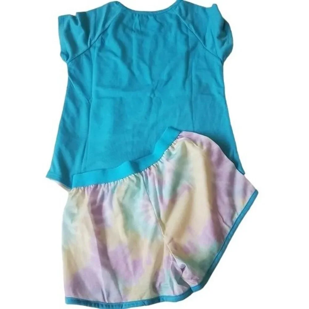 Wonder‎ Nation big girls sleep gown 3 piece set Size Large (10-12) blue color